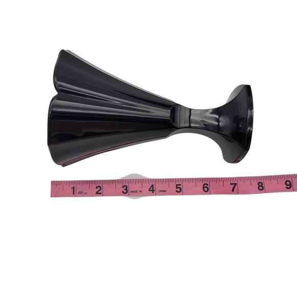 2 Vtg Luminarc Black Amethyst Glass Ice Cream Dish French Scallop Art Deco Pair - Picture 7 of 7